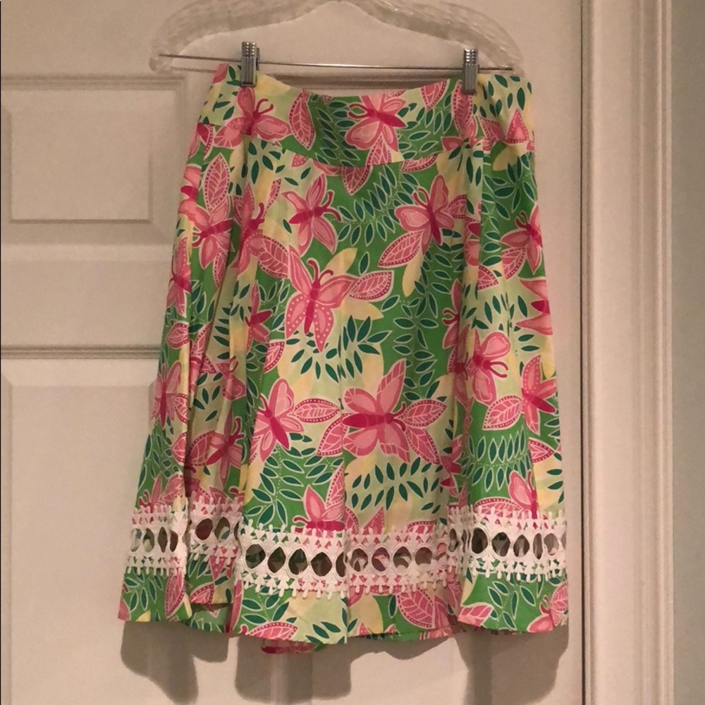 Lilly Pulitzer A line skirt with detail